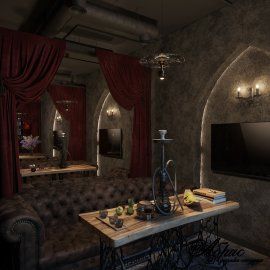 Дизайн интерьера кальянной Hookah Place | Портфолио